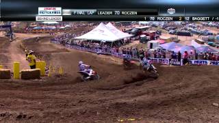 Blake Baggett Passes Barcia and Roczen for the Win on the Last Lap of an EPIC Battle [upl. by Siloa]