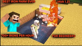 How to Make Iron farm for starter in Minecraft Java For For 121 [upl. by Pembrook]