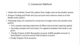 Single Entry System Methods of ascertaining profit or loss [upl. by Lundin]