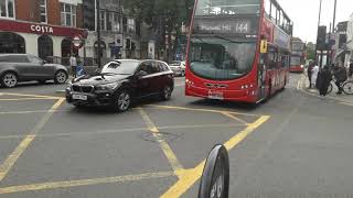 LONDON BUS ROUTE 230 144 amp 123 PASSING IN TURNPIKE LANE Ee1 DW296 amp DW539 [upl. by Hillier]