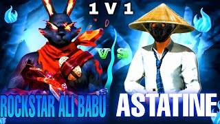 RockStar Ali Babu Vs Astatine 😱😱 l শেষমেষ Astatine এর সাথে কাস্টম খেললাম l 1V1 l Free Fire viral [upl. by Otaner323]