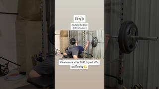 Wendler’s 531 Program Day 5 5RM  vol gym bench gymrat benchworkout benchpress workout [upl. by Leboff]