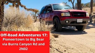 Pioneertown to Big Bear via Burns Canyon Rd and 2N02 [upl. by Osyth]