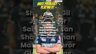 Gujarat Titans Playing XI Prediction for IPL 2025  GT’s Strongest Squad Revealed gujarattitans [upl. by Yetta534]