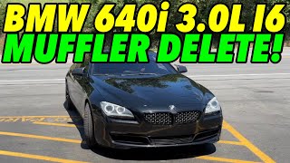 2013 BMW 640i 30L I6 w MUFFLER DELETE [upl. by Amsirac]