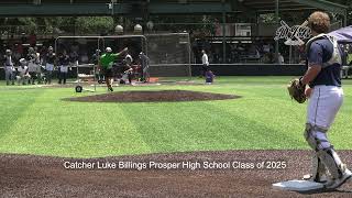 Catcher Luke Billings Prosper High School Class of 2025 [upl. by Roee]