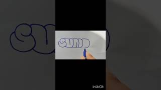 Bubble letter writingaravmaityshortvideo [upl. by Evangelia]