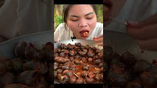 Wow so yummy snail fried  snails recipe shorts short food [upl. by Charteris]