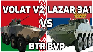 BVP Lazar 3M protiv BTR Volat V2  Comparison IFV Lazar 3M Vs BTR Volat V2 [upl. by Lise]