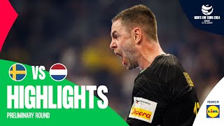 This EURO is PURE MADNESS 🤯  Sweden vs Netherlands  Highlights  Mens EHF EURO 2024 [upl. by Graniah]