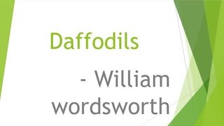 Daffodils by William Wordsworth in Tamil [upl. by Dodd]