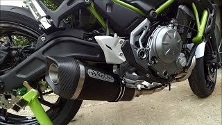 Tuto montage ligne Arrow Kawasaki Z650 2017 with english subtitle [upl. by Demaggio]