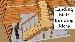 Stair Framing And Design Examples For Landings Walls And Guardrailing  Building Education Part 1 [upl. by Aryad]