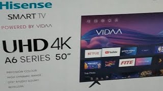 UNBOXING HISENSE SMART TV  UHD 4K A6 SERIES 50quot [upl. by Norved]