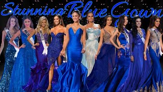 TOP 10  Blue Evening Gown Miss Universe 2010 2018  Ms Universe 2019 top 10 evening gown [upl. by Hsakiv]