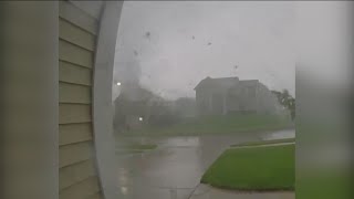 Urbandale residents cleaning up after apparent tornado Monday [upl. by Lirba233]