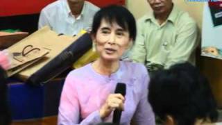 Suu Kyi talks with party women members on Burmese New Year [upl. by Pillsbury576]