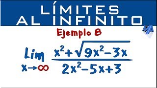 Limites al infinito  Ejemplo 8 [upl. by Helenka]