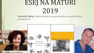 Esej na maturi 2019  Slovenščina na maturi [upl. by Dorcy636]