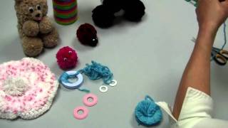 Learn how to make PomPoms with Red Heart Yarns [upl. by Franklyn]