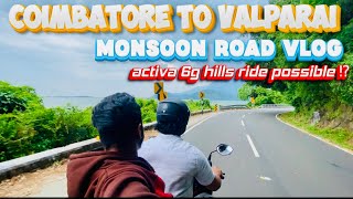 monsoon Valparai ride vlog one day trip  activa 6g hills ride possiblefull details video travel [upl. by Eenad407]