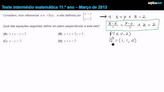 Geometria 11º ano  Reta e Plano Perpendiculares [upl. by Dlorej]