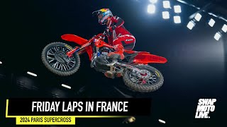 Full Practice Laps At The 2024 Paris Supercross  Press Day Raw [upl. by Gosselin923]