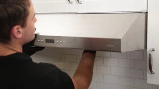 Installing a Broan BCSQ130SS Range hood exhaust over the range exhaust hood [upl. by Tillie]