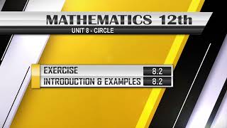 NEW Math 12th EXERCISE 82  CIRCLE  Intro amp Examples equationofcircle [upl. by Desdee298]