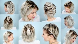 10 EASY BRAIDS FOR SHORT HAIR TUTORIAL  Milabu [upl. by Samuella]