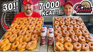 Ohios 7000 Calorie quotDirty Thirtyquot 30 Glazed Donuts Eating Challenge [upl. by Adnaluoy]