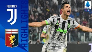 Juventus 21 Genoa  Ronaldo Wins it LateOn as Both Teams See Red  Serie A [upl. by Aihsi]