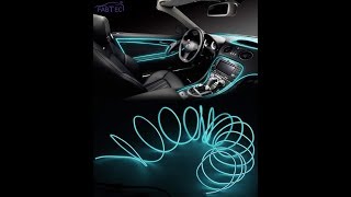 Installing CAR Dashboard Lights EL Wire  Neon Blue colour 5 Meters [upl. by Enilegna]