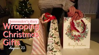 Saturday Slow Homemaking Sending Cards Wrapping Christmas Gifts Out in TownHomemaker Silent Vlog [upl. by Rehctaht]