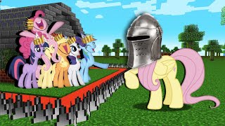 Princess My Little Pony vs Knight Fluttershy in Minecraft [upl. by Attenov]