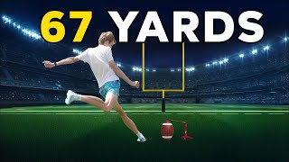 Breaking the NFL Record for LONGEST Field Goal EVER [upl. by Nacul13]