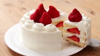 いちごのショートケーキの作り方＊クリスマスレシピ Chantilly Fraise｜HidaMari Cooking [upl. by Zurheide662]