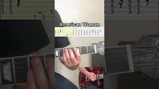 American Woman Guitar  Tabs guitarsheetmusic guitartabstutorial guitarcover [upl. by Ries]