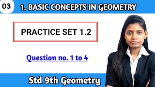 Class 9 math part 2 chapter 1 practice set 12 answers Question no 1 to 4 maharashtra board [upl. by Noryk]