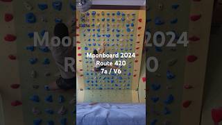 Moonboard Benchmark Route 420 7a  V6 [upl. by Nylime205]