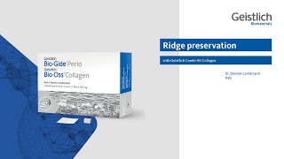 Ridge preservation with Geistlich CombiKit Collagen [upl. by Eirallam]