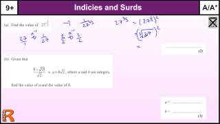 Indices and Surds GCSE Maths Higher revision Exam paper practice amp help [upl. by Kola]