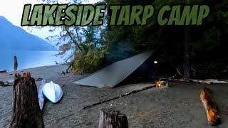 Winter Tarp Camping in the Rain [upl. by Bride]