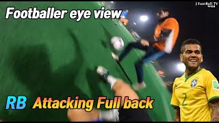 Footballer RB attacking full back eye view [upl. by Erdeid]