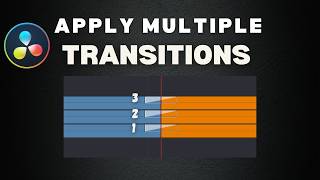 How to Apply MULTIPLE TRANSITIONS in Between Clips in Davinci Resolve [upl. by Roxane]