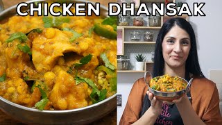 Chicken Dhansak At Home  Chicken And Chana Dhal Curry [upl. by Nevaeh603]