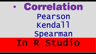 Correlation In R Studio [upl. by Strephonn]