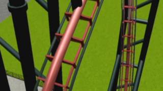 X2 Six Flags Magic Mountain recreation Roller Coaster Tycoon 3 [upl. by Onaled]