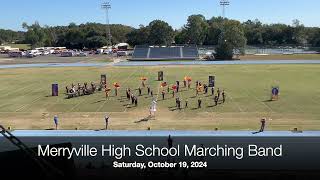 Merryville High School Marching Band at the DeRidder Marching Festival 2024 [upl. by Schrader574]