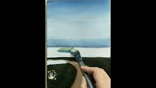 painting acrilic art acrilyc watercolor landscape acrilica viralvideos [upl. by Jariah3]